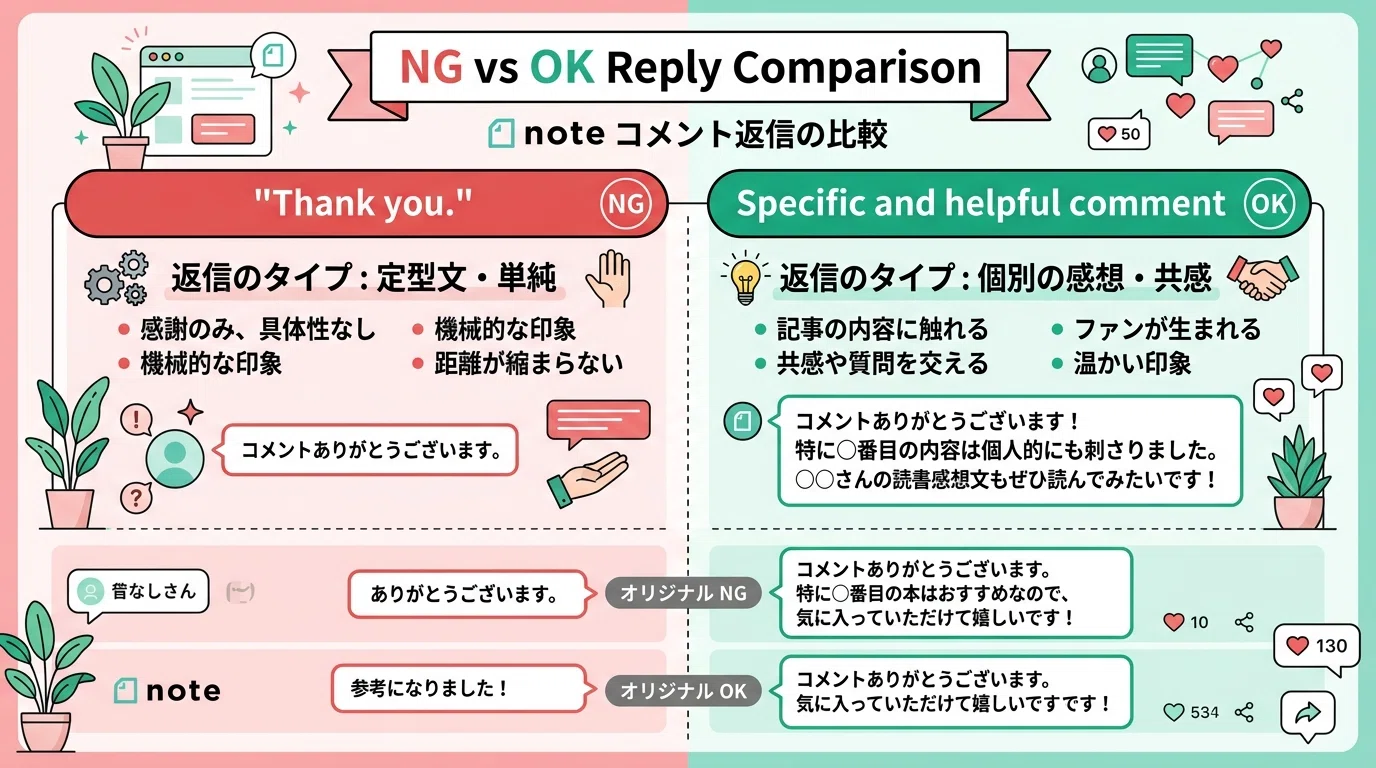 noteのコメント欄を活用する方法｜読者との交流がフォロワー増に 