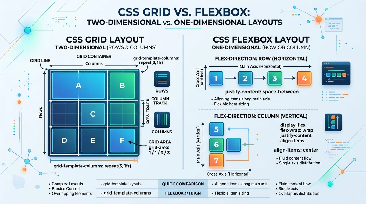 Differences Layout The Complete Guide to CSS Grid Layout: Differences from Flexbox and ...
