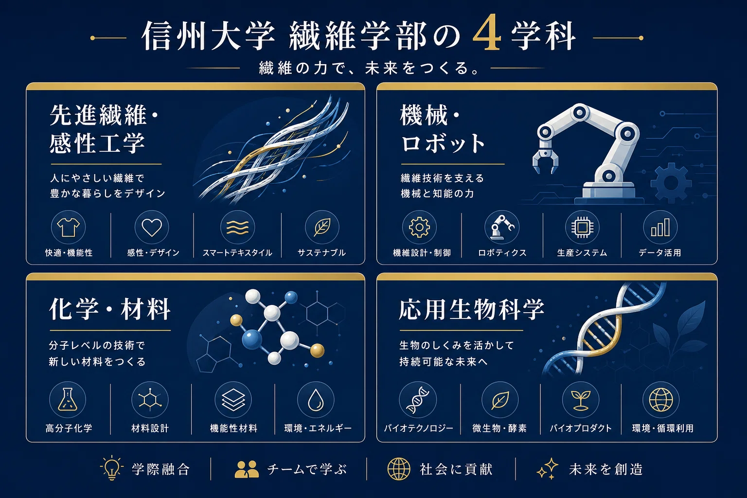 繊維学部」って何を学ぶの？信州大と京都工芸繊維大、知る人ぞ知る素材