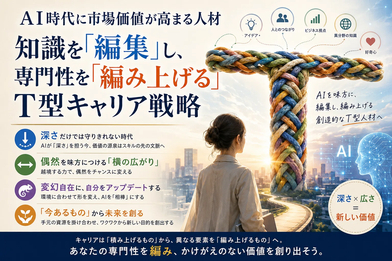 AI時代に市場価値が高まる人材：知識を「編集」し、専門性を
