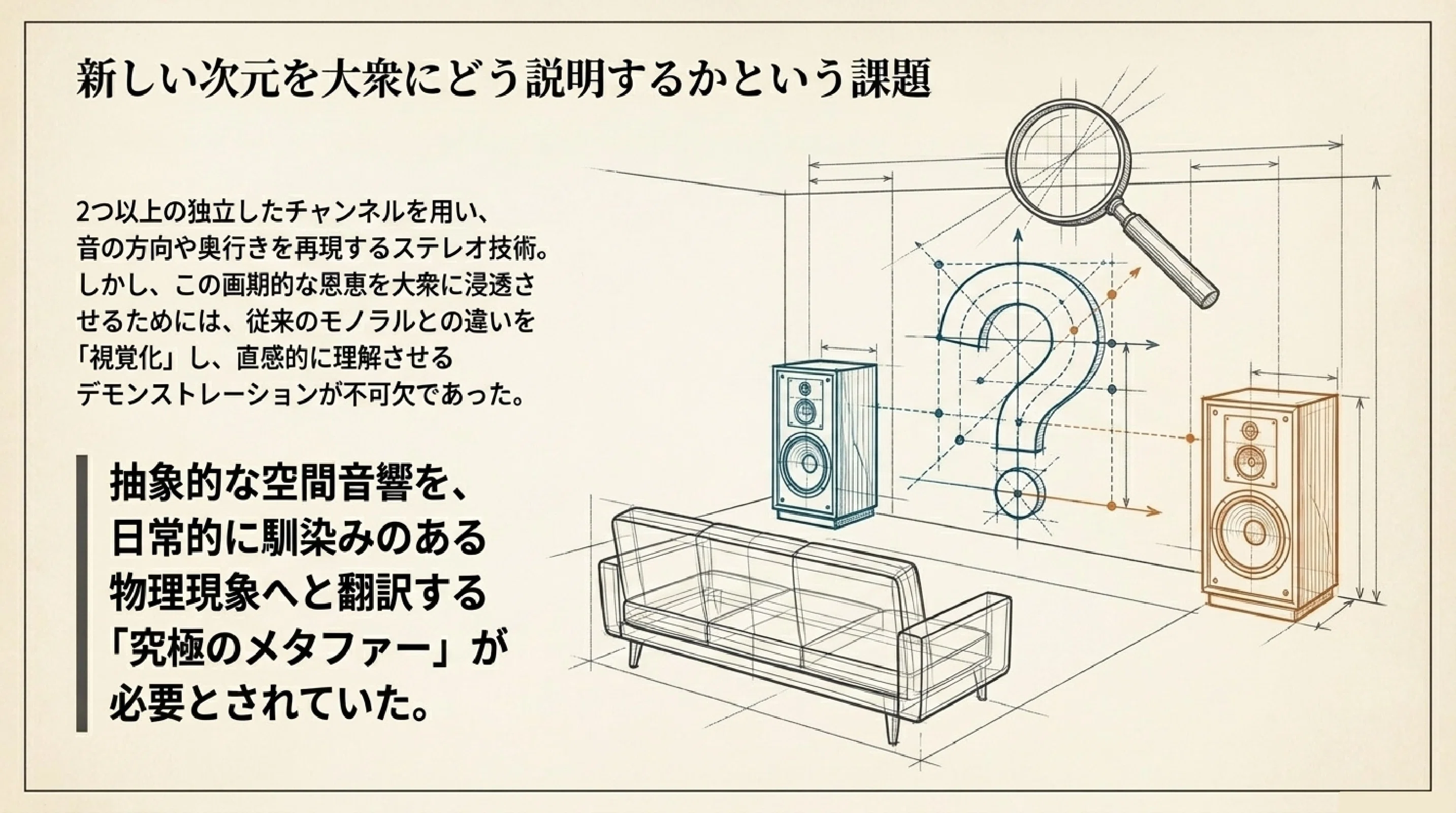 目で追うことができるサウンド」の誕生 ~ステレオ黎明期における