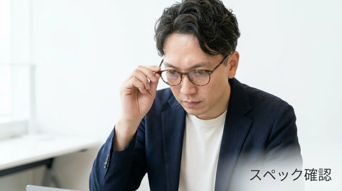 正確なスペックを確認するテックレビュアー