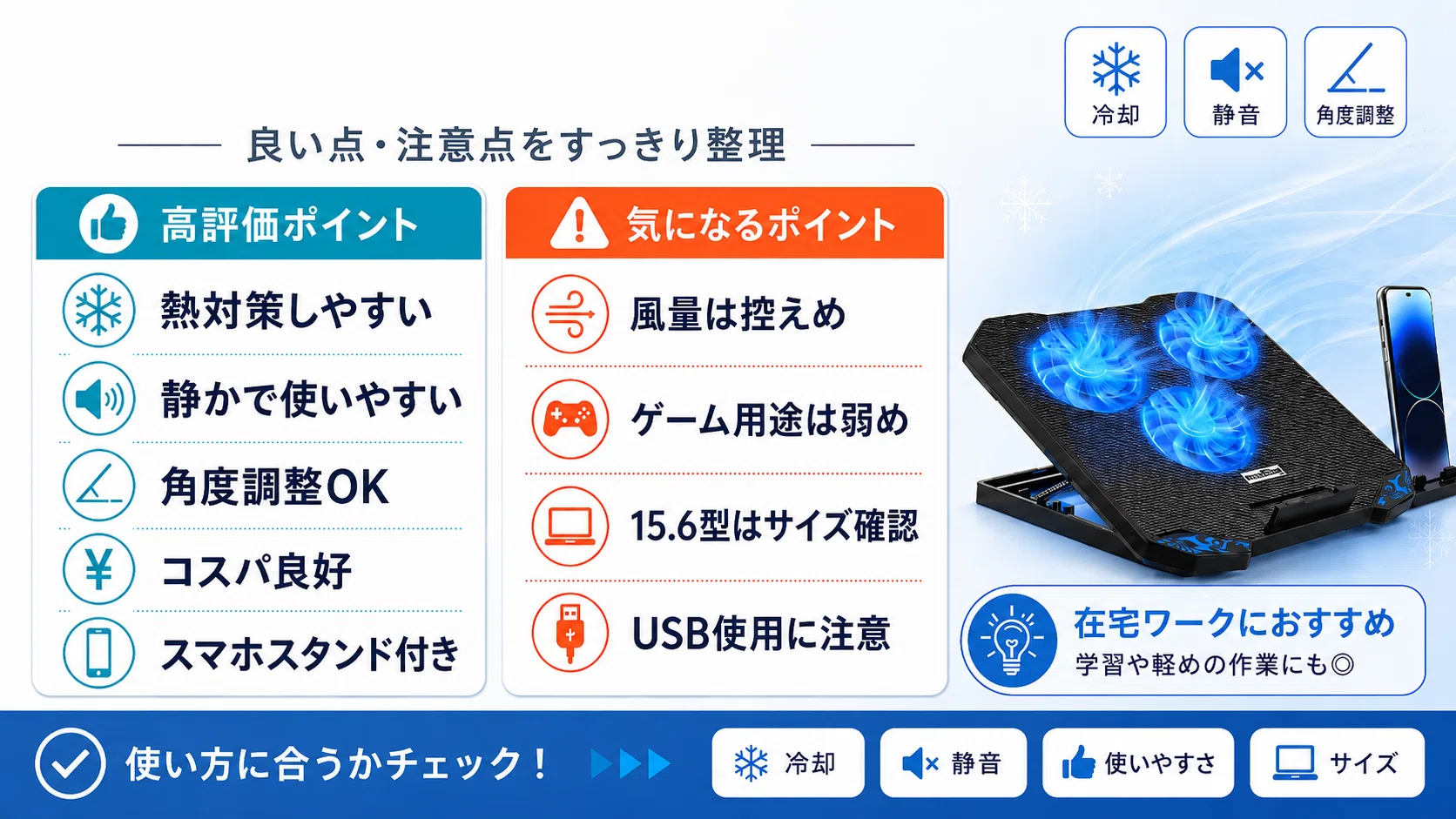 ノートパソコン冷却台は必要？KEYNICE冷却パッドをゆるく紹介｜まる 