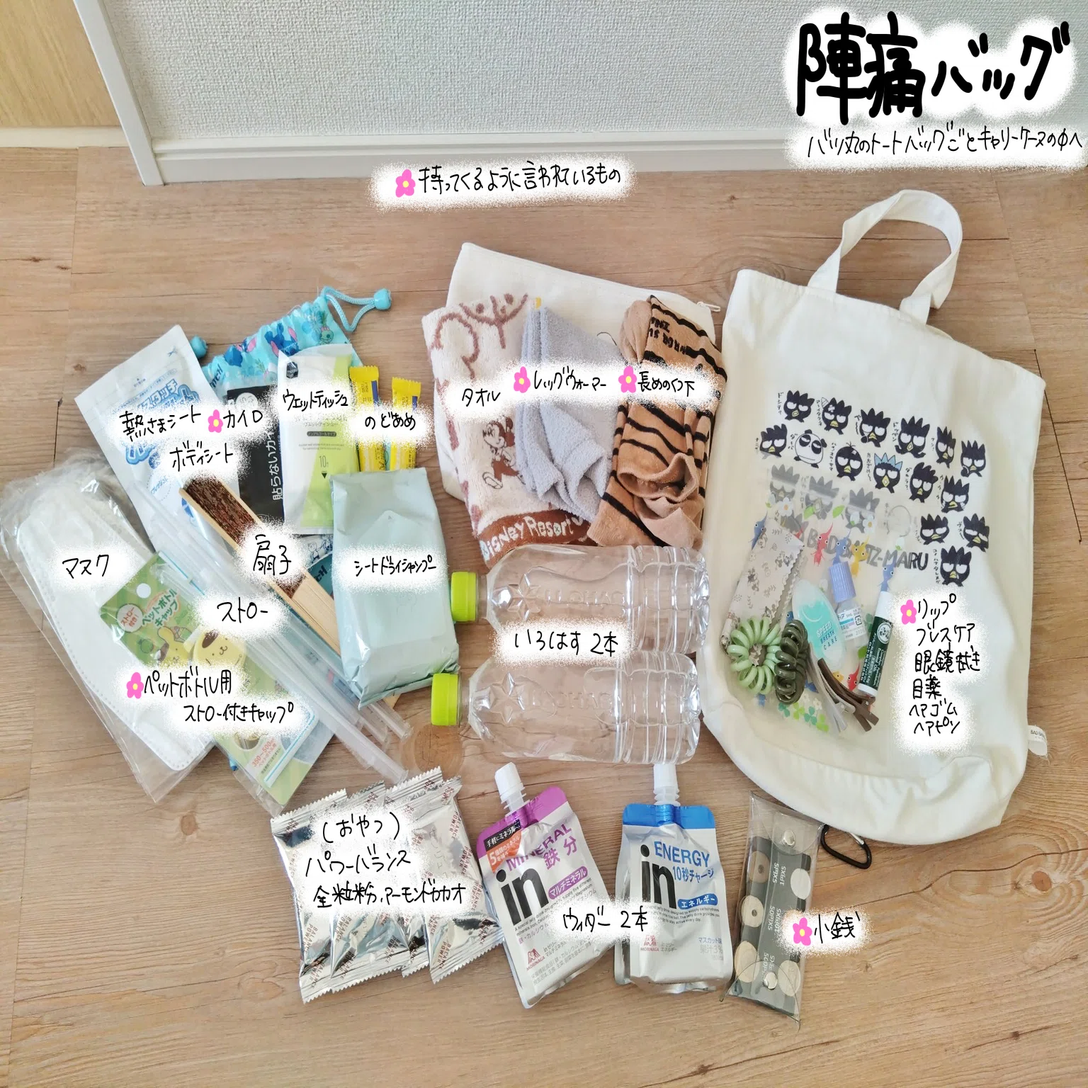初マタさん必見】入院・陣痛バッグ全公開！見比べるためのリアルな全 