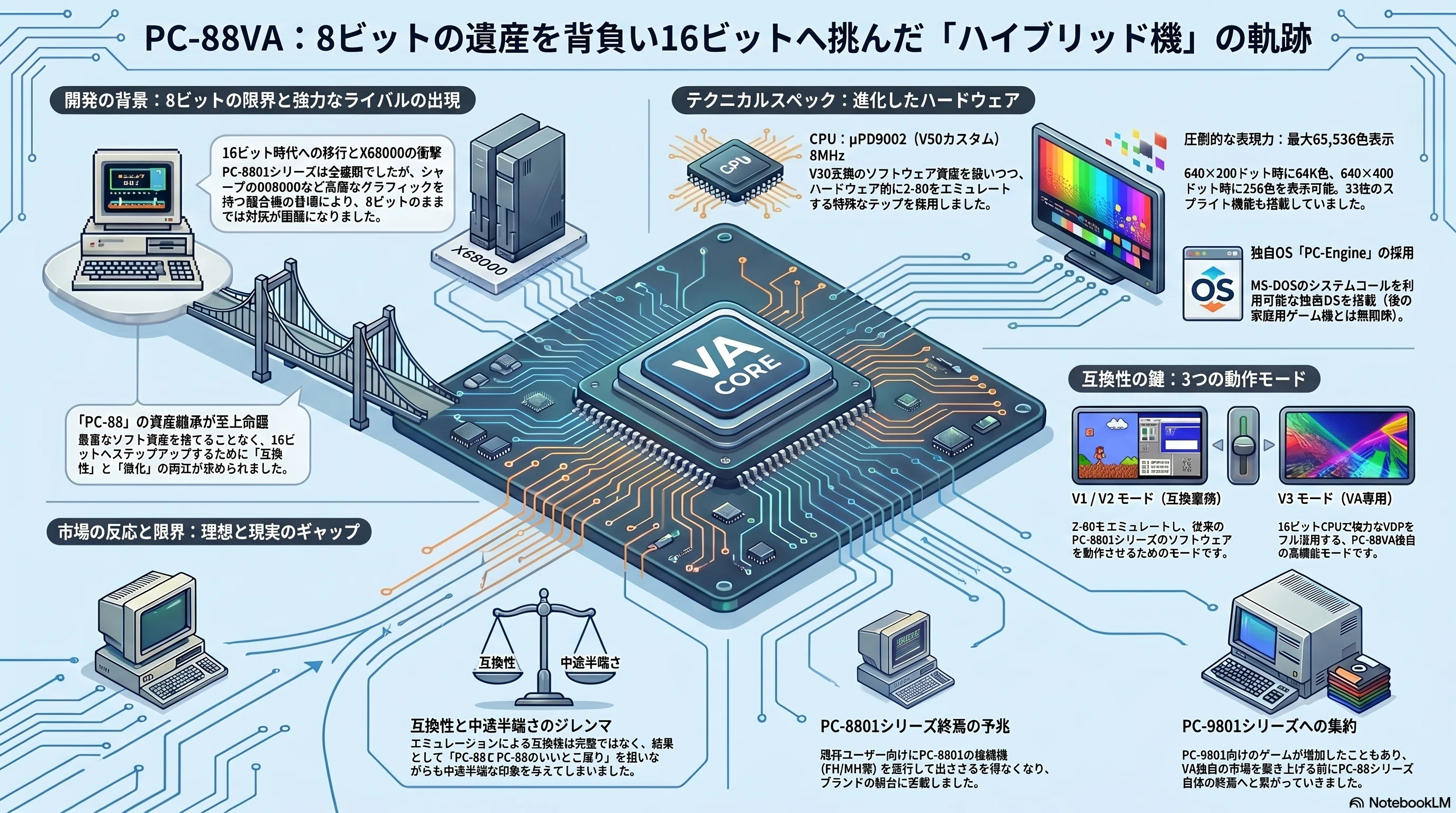 PC88VA - PC8801と互換性のある16ビットPC｜kzn