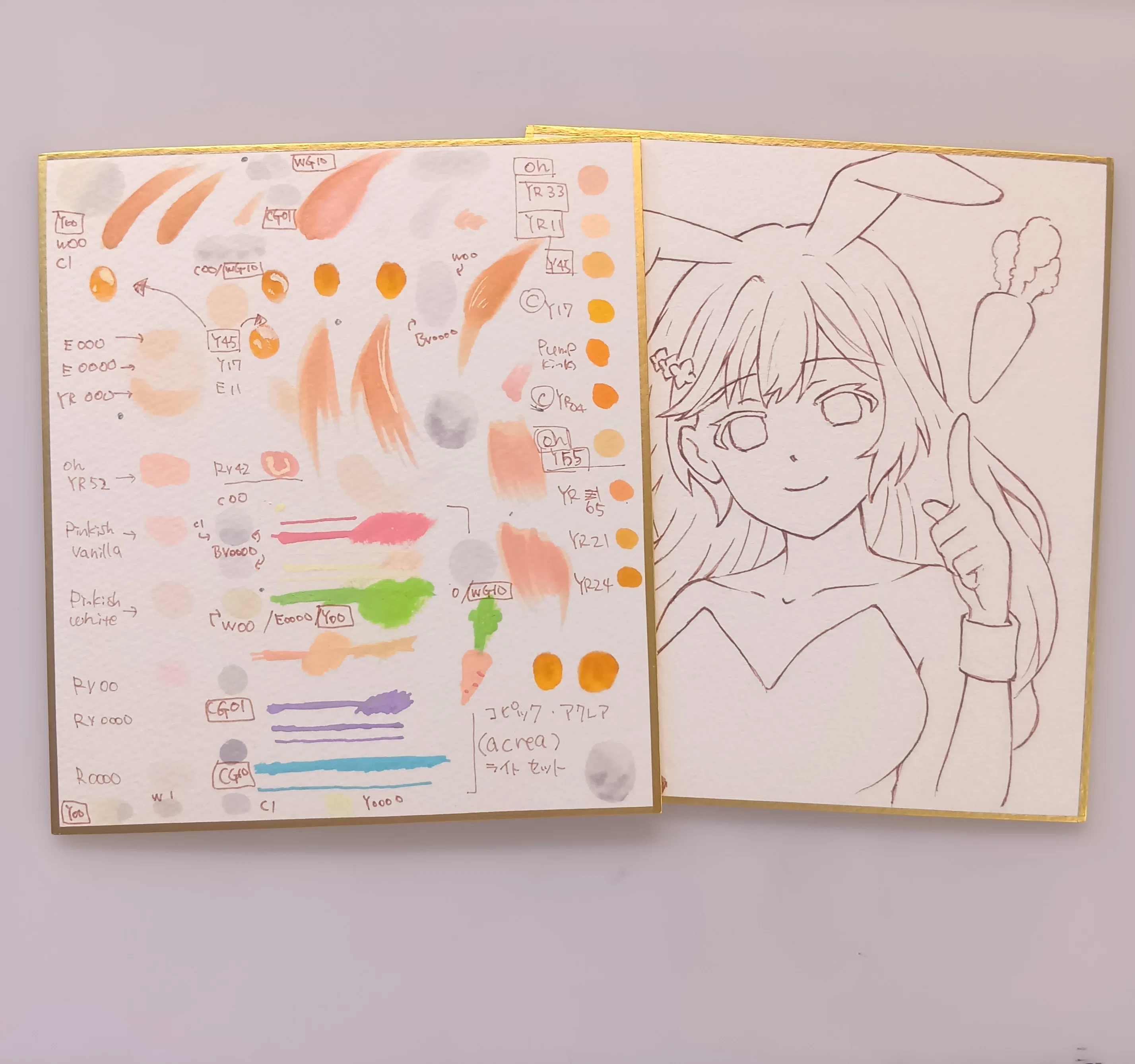 アナログイラストを描くぜ！アルコールマーカーと色紙編｜Olina Kaho