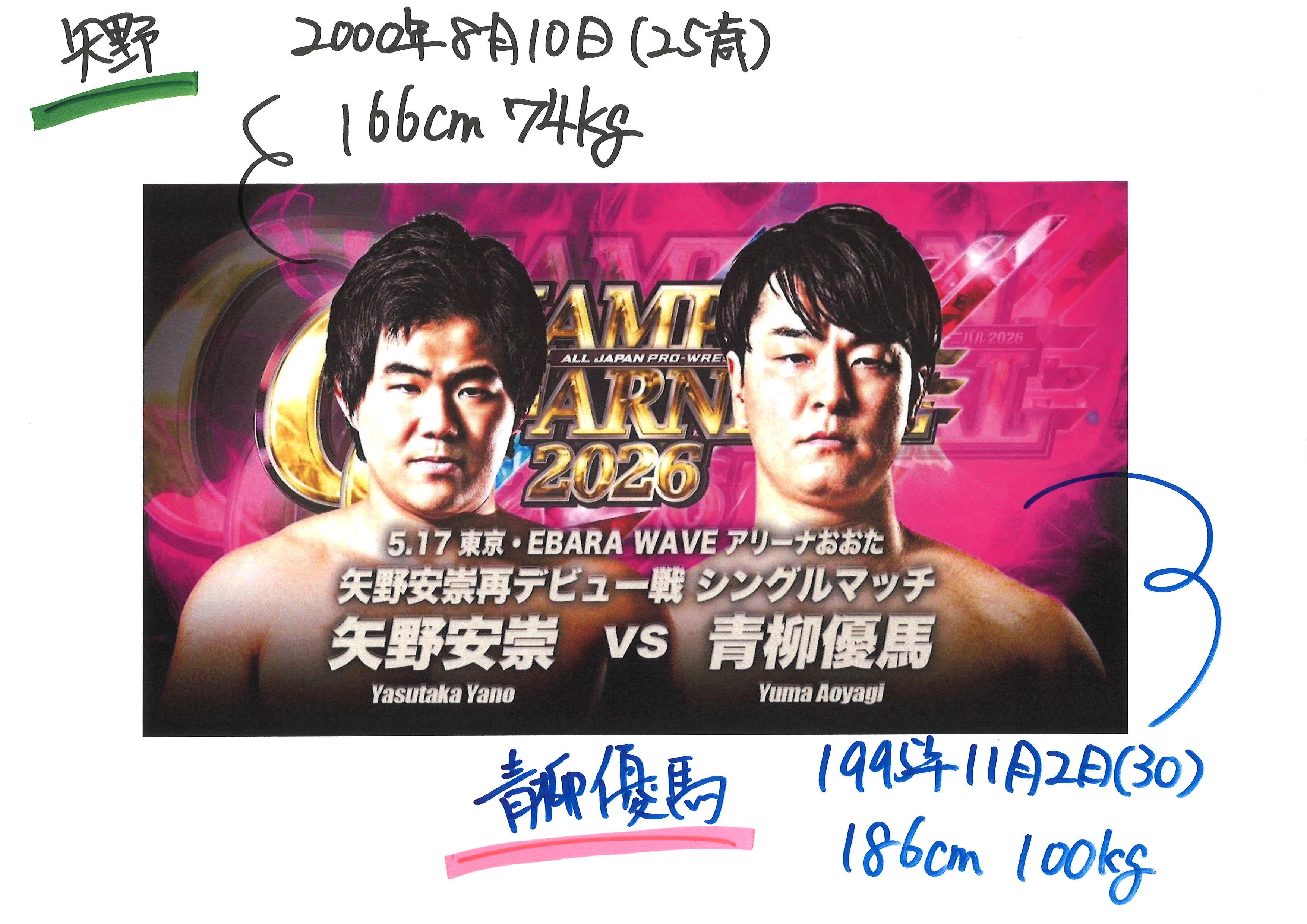 全日本プロレス5.17の対戦カードのご紹介｜Jack“ボサやん”菩薩