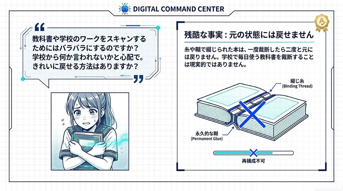子供の教科書は切れない──メルカリとScanSnapで解決した「教科書
