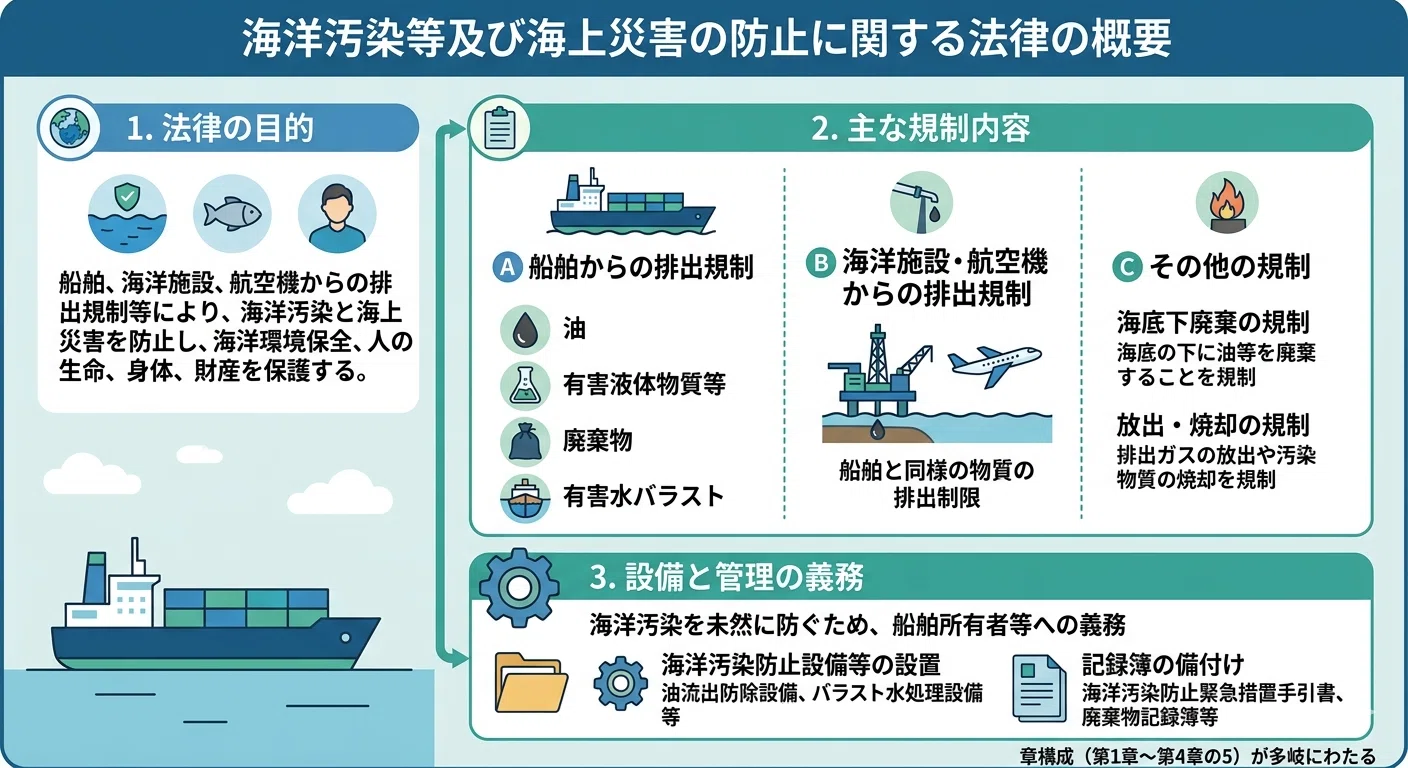 海事代理士試験】海洋汚染等及び海上災害の防止に関する法律（海防法