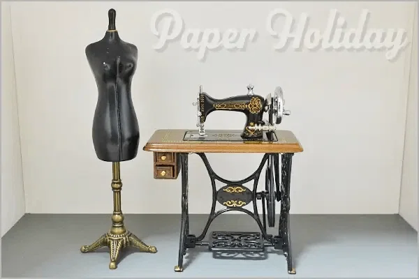 ドールハウス用ルームボックスを洋裁店にしたい｜PAPER HOLIDAY studio