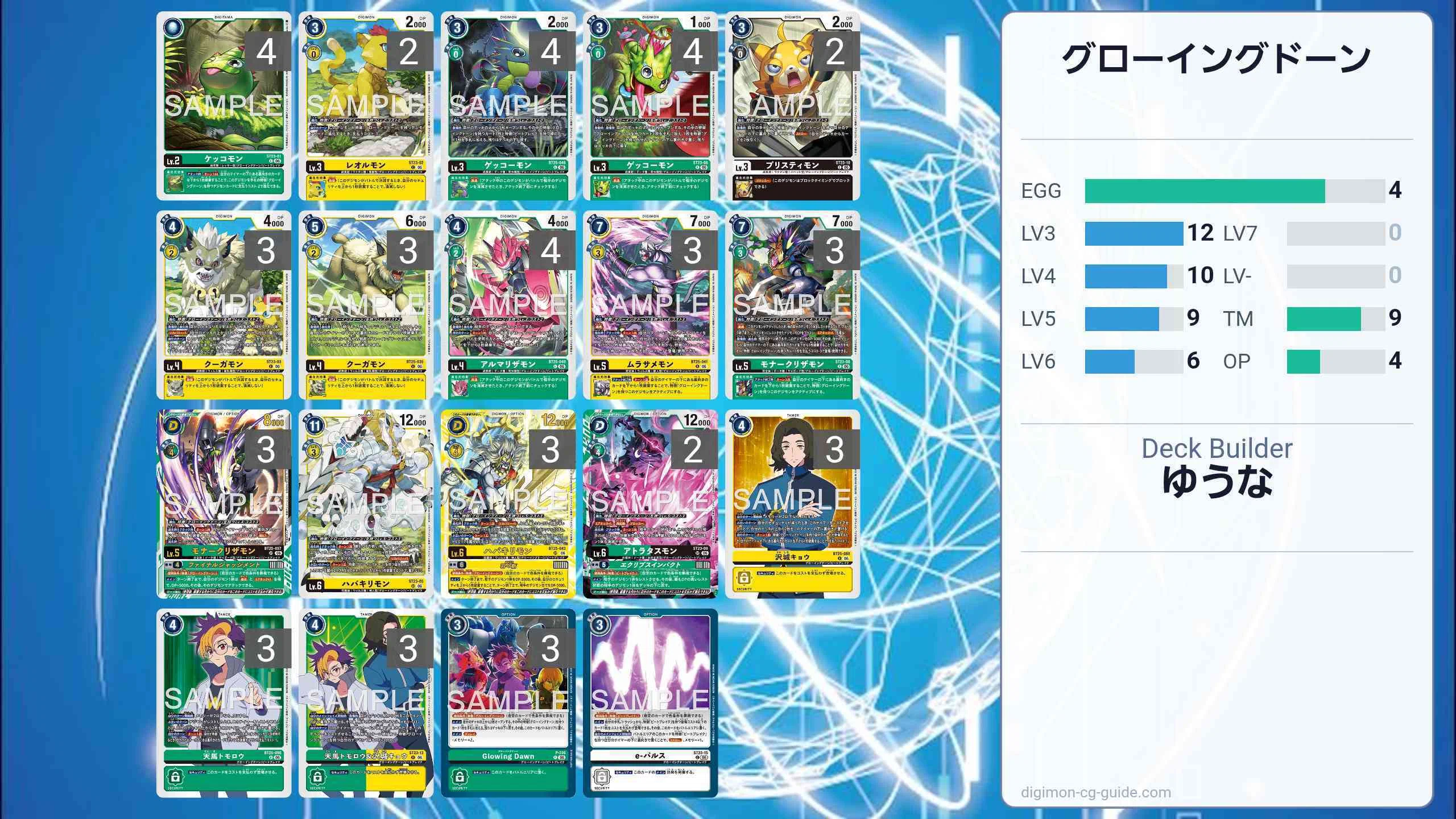 BT25環境】 グローイングドーン デッキ解説 デジモンカード｜ゆうな
