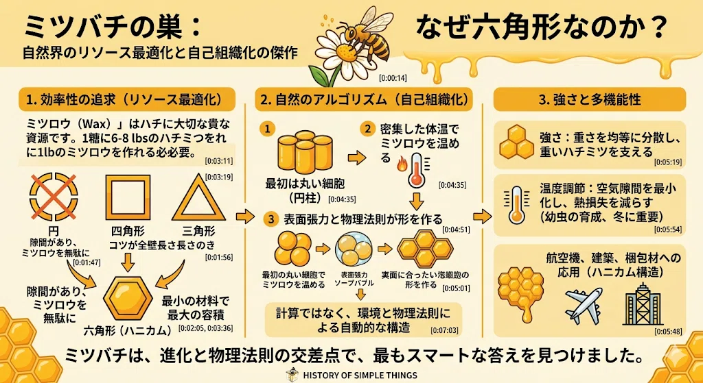 自然に学ぶシステム思考】ミツバチが六角形の巣を作る理由から読み解く
