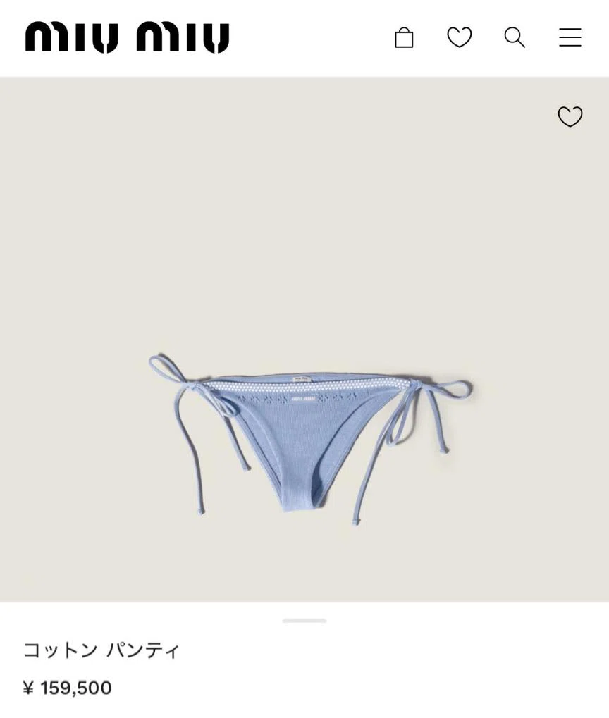 ミュウミュウの16万円のパンティーと、ランジェリー最高峰ブランドの3