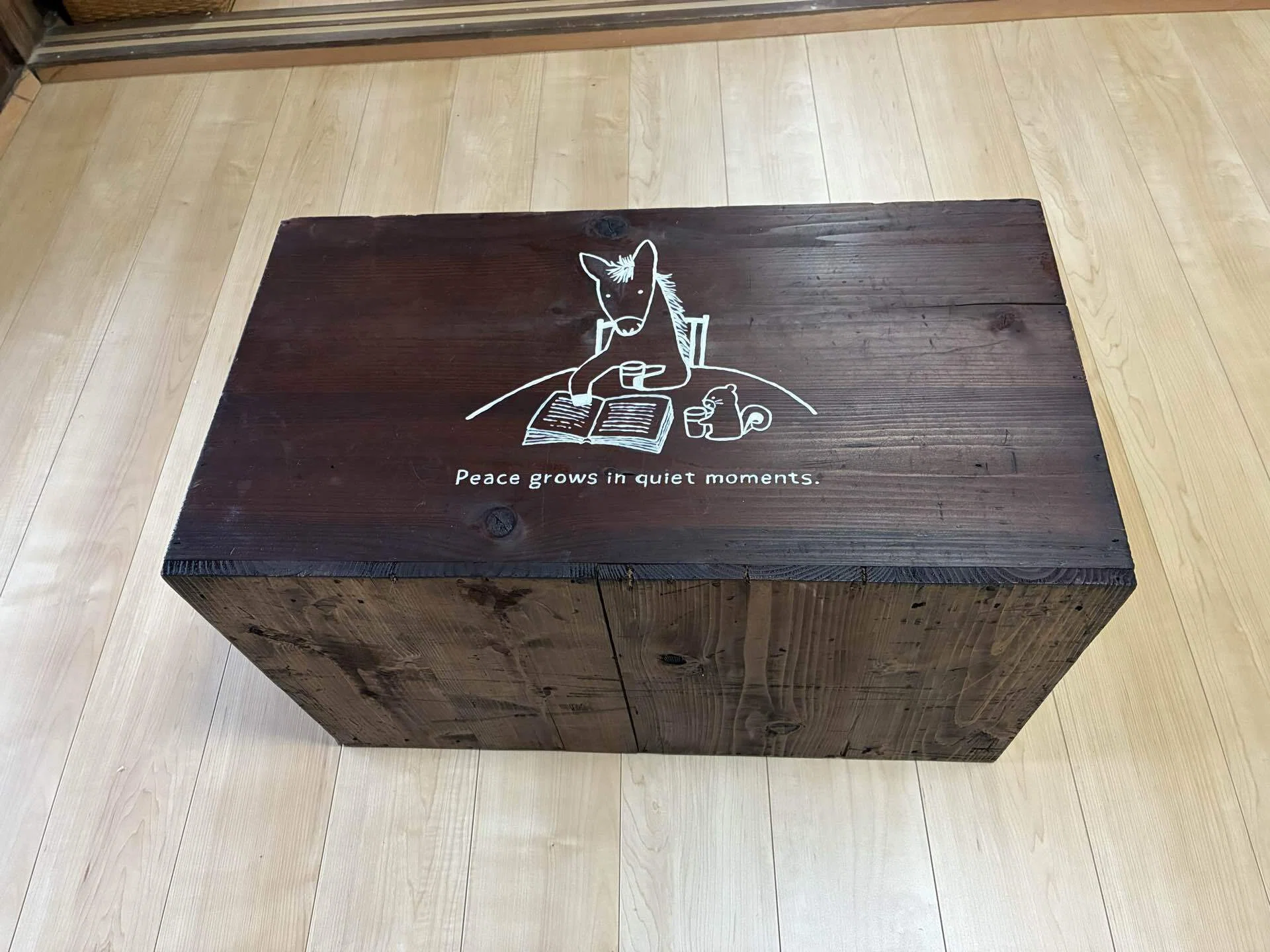 古道具の木箱のベンチチェスト完成^_^｜シャンティー