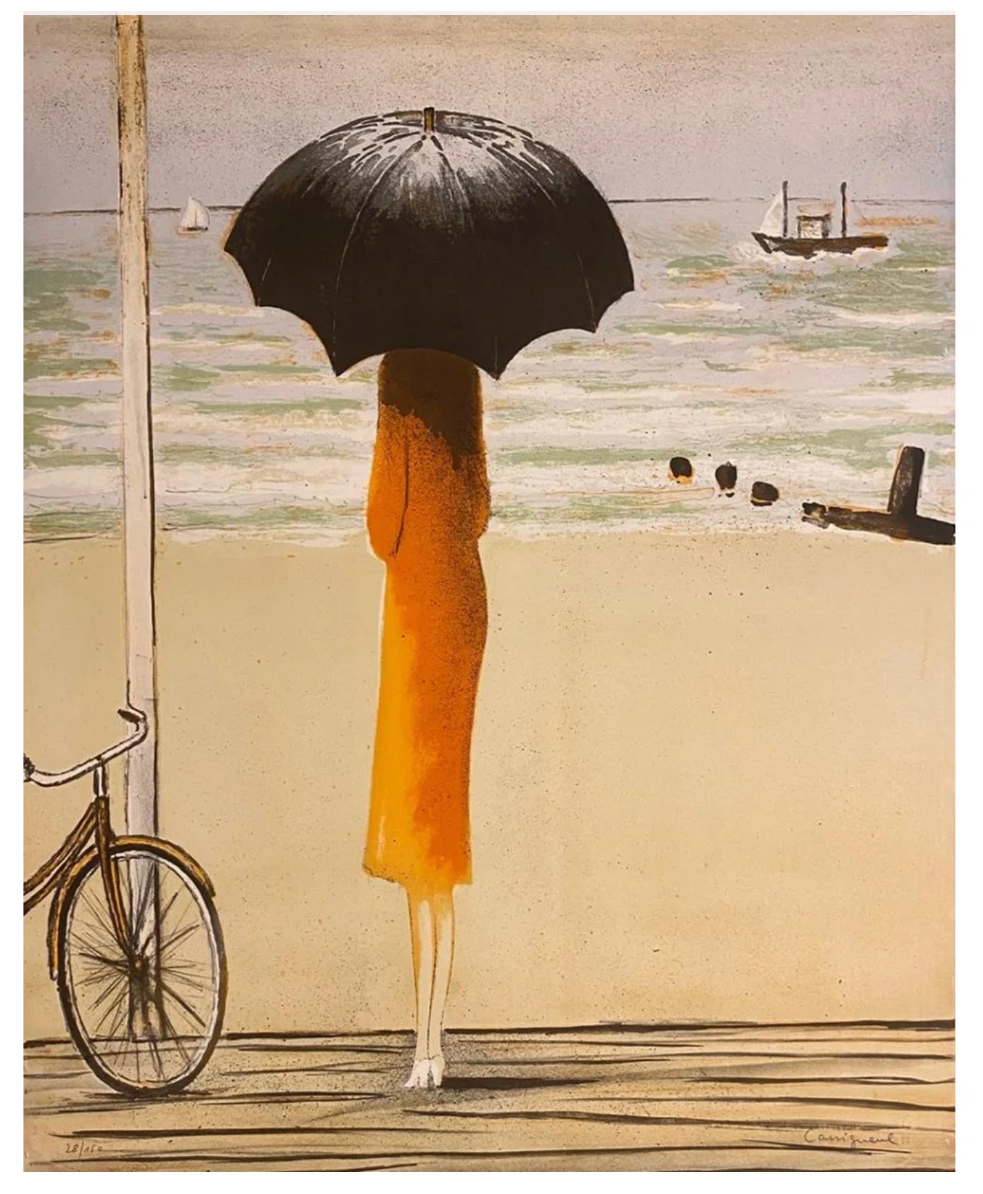 CASSIGNEUL 油彩画 女性と花の風景 カシニョール CASSIGNEUL 油彩画 女性と花の風景 ジャン ピエール カシニョール