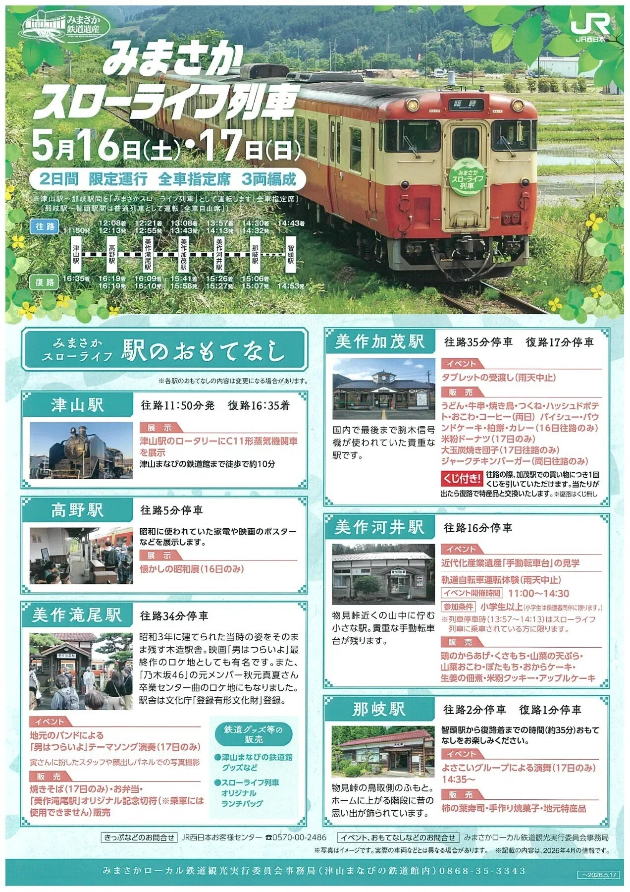 鉄道☆駅の看板☆みまさかかわい みまさかスローライフ列車で行く因美線＆智頭急行線 ホーム測定旅日記