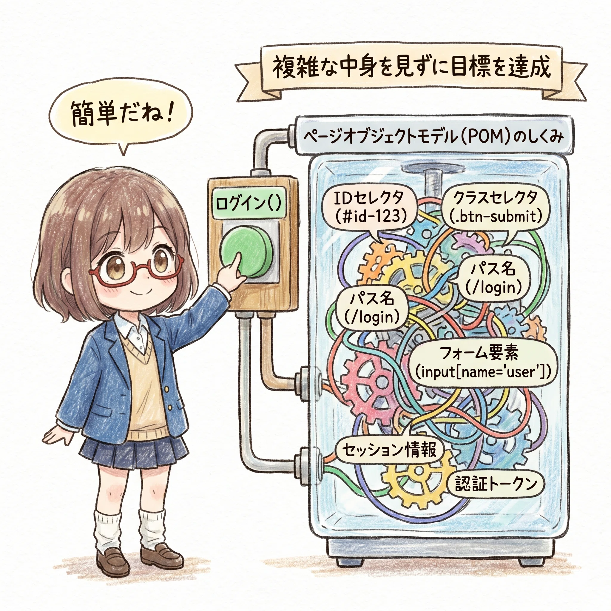 pomページ Python】【テスト自動化】第12回：ページオブジェクトパターン： UI