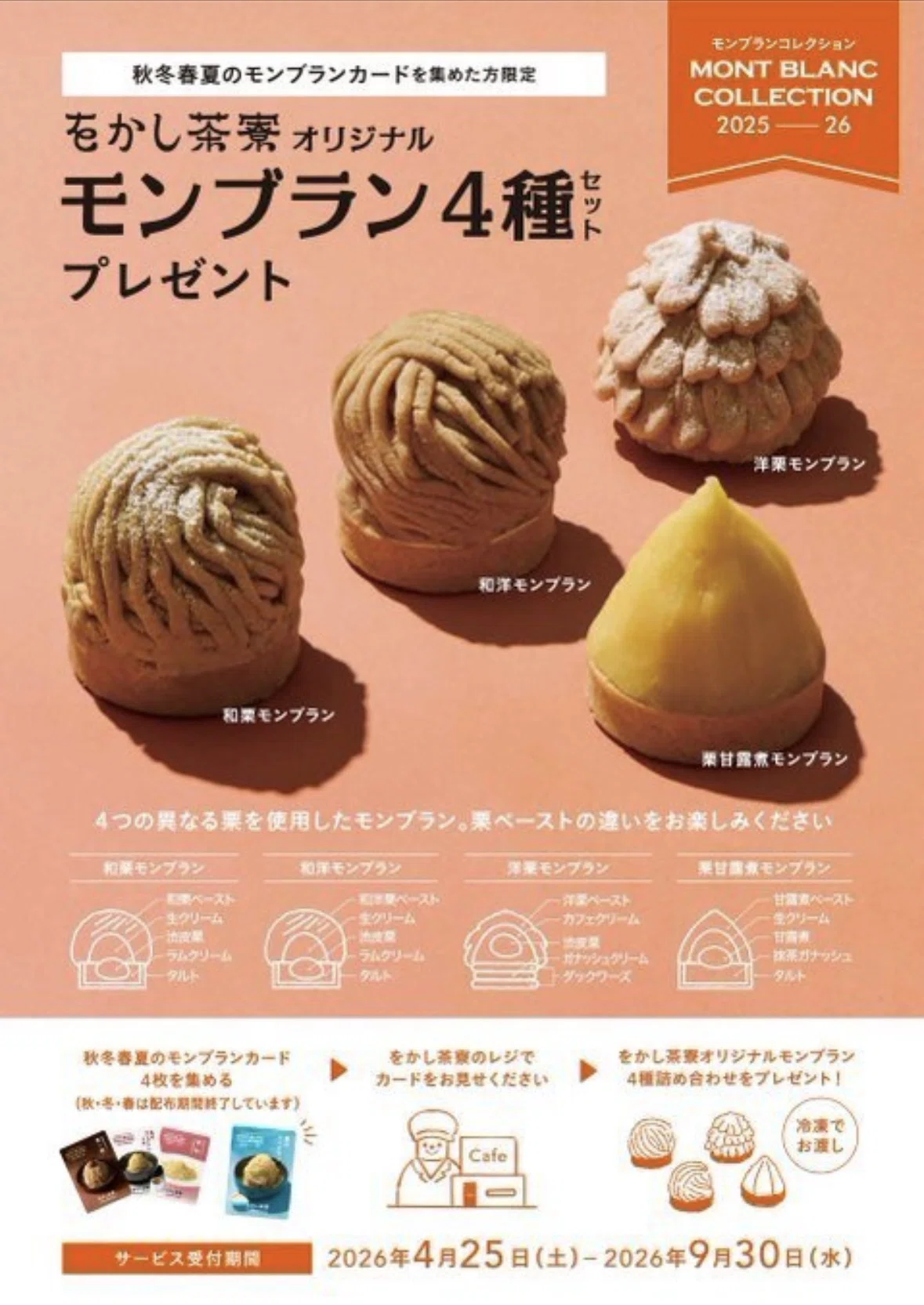恵那川上屋』夏のモンブランを食べてきてモンブランカードを