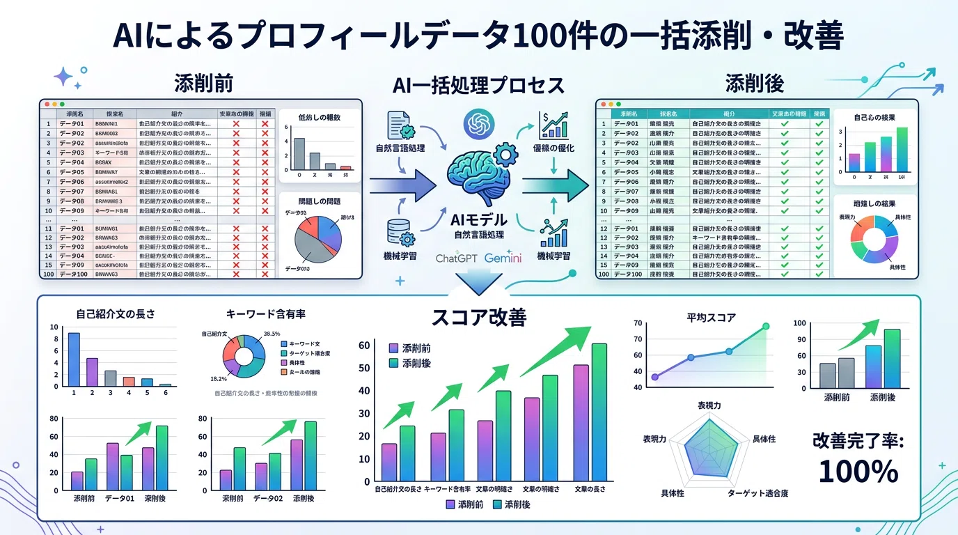 AIにマッチングアプリのプロフ添削を100件させたら共通する改善点が
