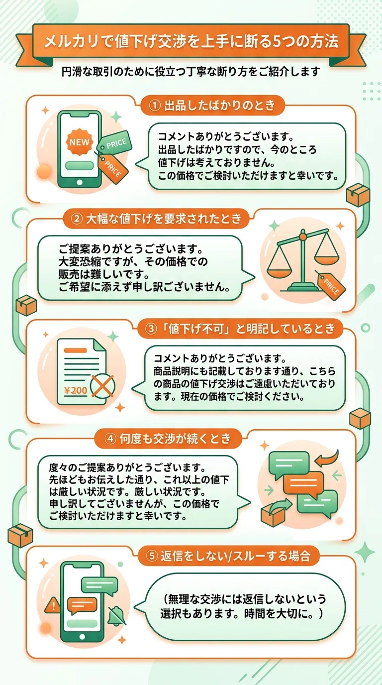 値下げ交渉OKページ メルカリの値下げ交渉への対応方法｜利益を守りつつ購入につなげる