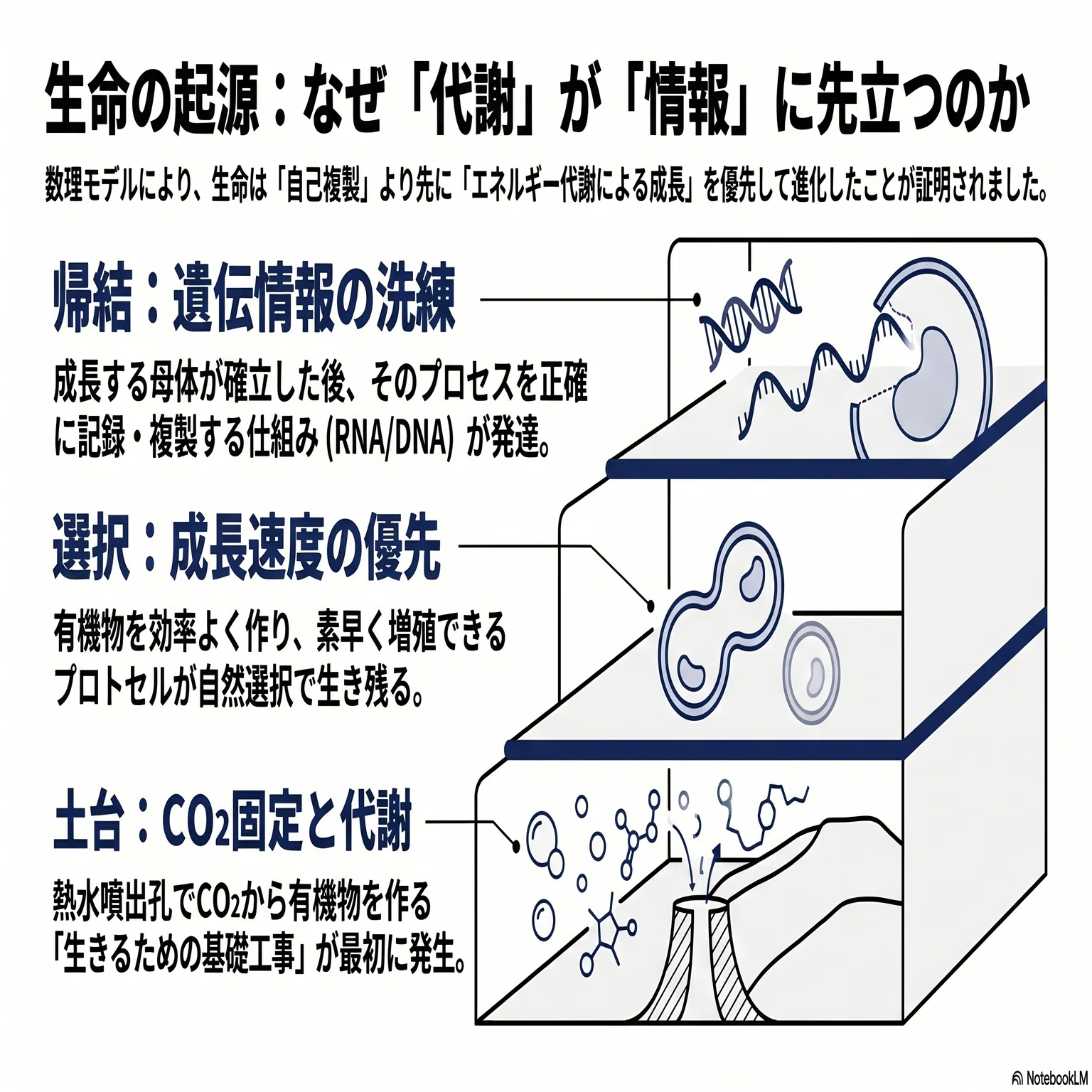先に育てよ、それから書け」──生命起源の40億年論争に、数学が出した