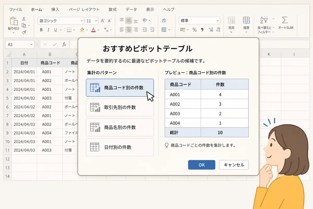 関数を1つも書かずに集計できる|Excelピボットテーブル超入門|時短ラボ