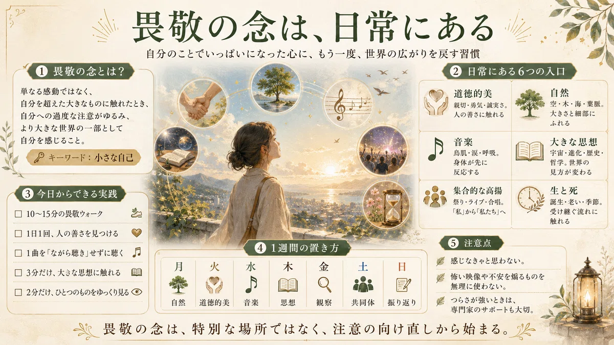 畏敬の念の見つけ方──自然・音楽・人の善さに触れる心理学｜ゆる読 りゅう