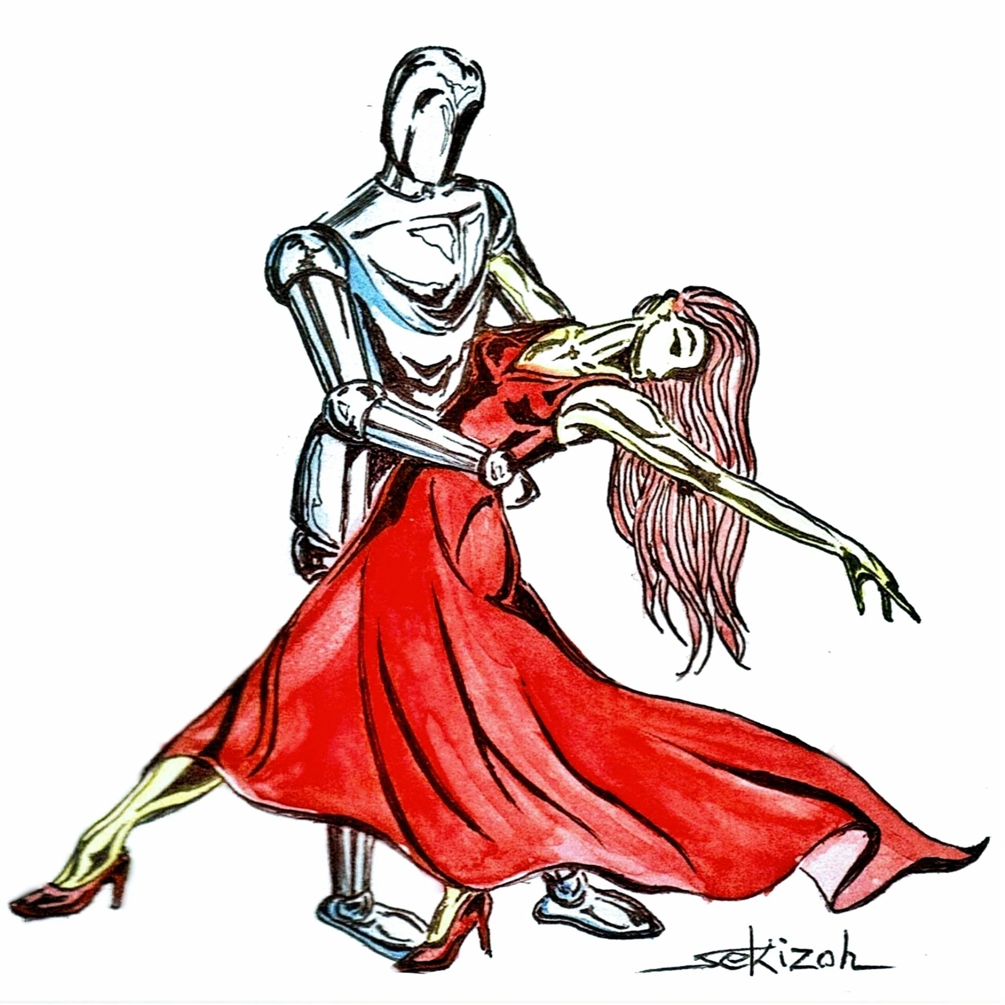let's dance』水彩画｜せきぞう、