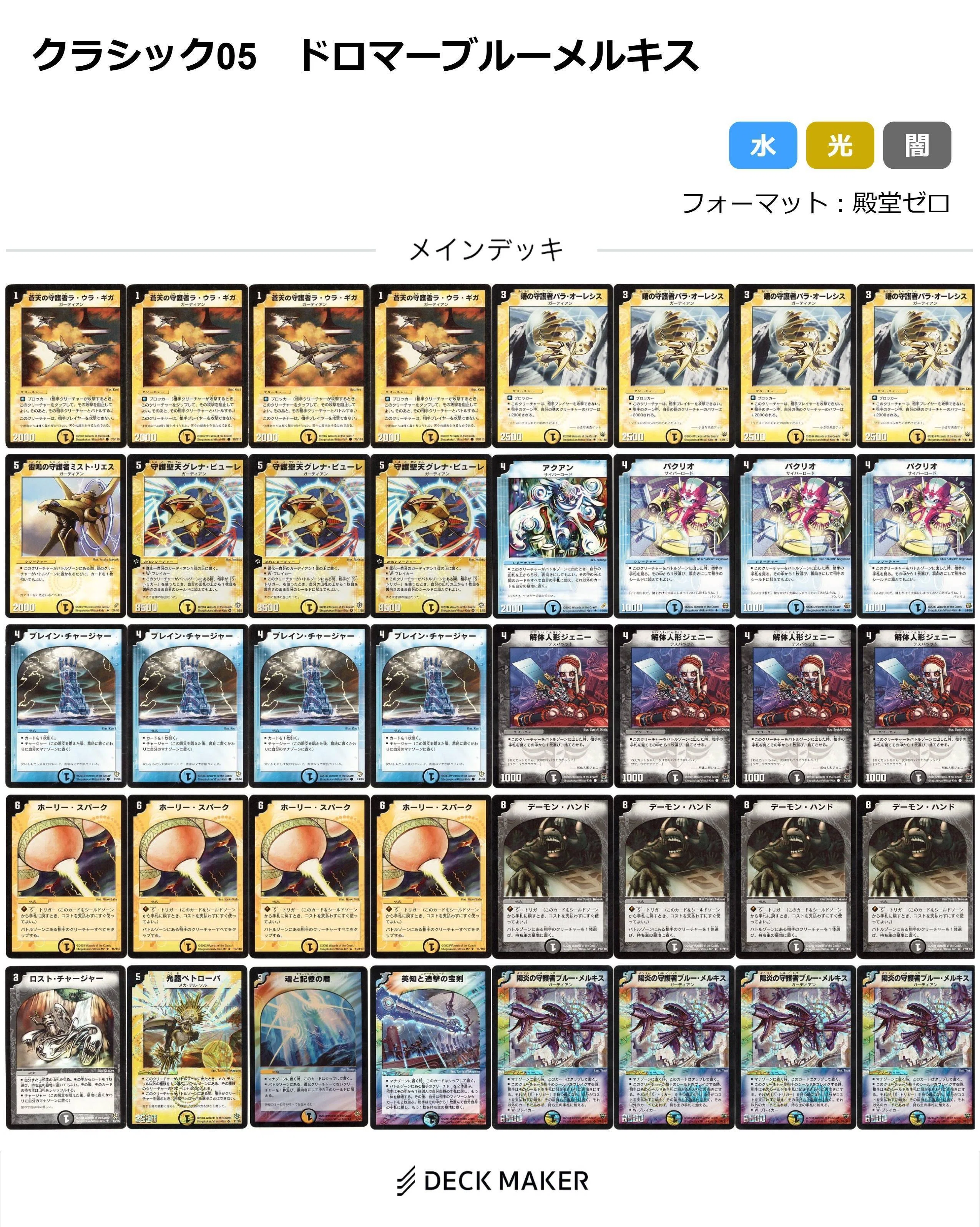 ブルーメルキスで遊びたい①～自作デッキ紹介編（デュエマクラシック