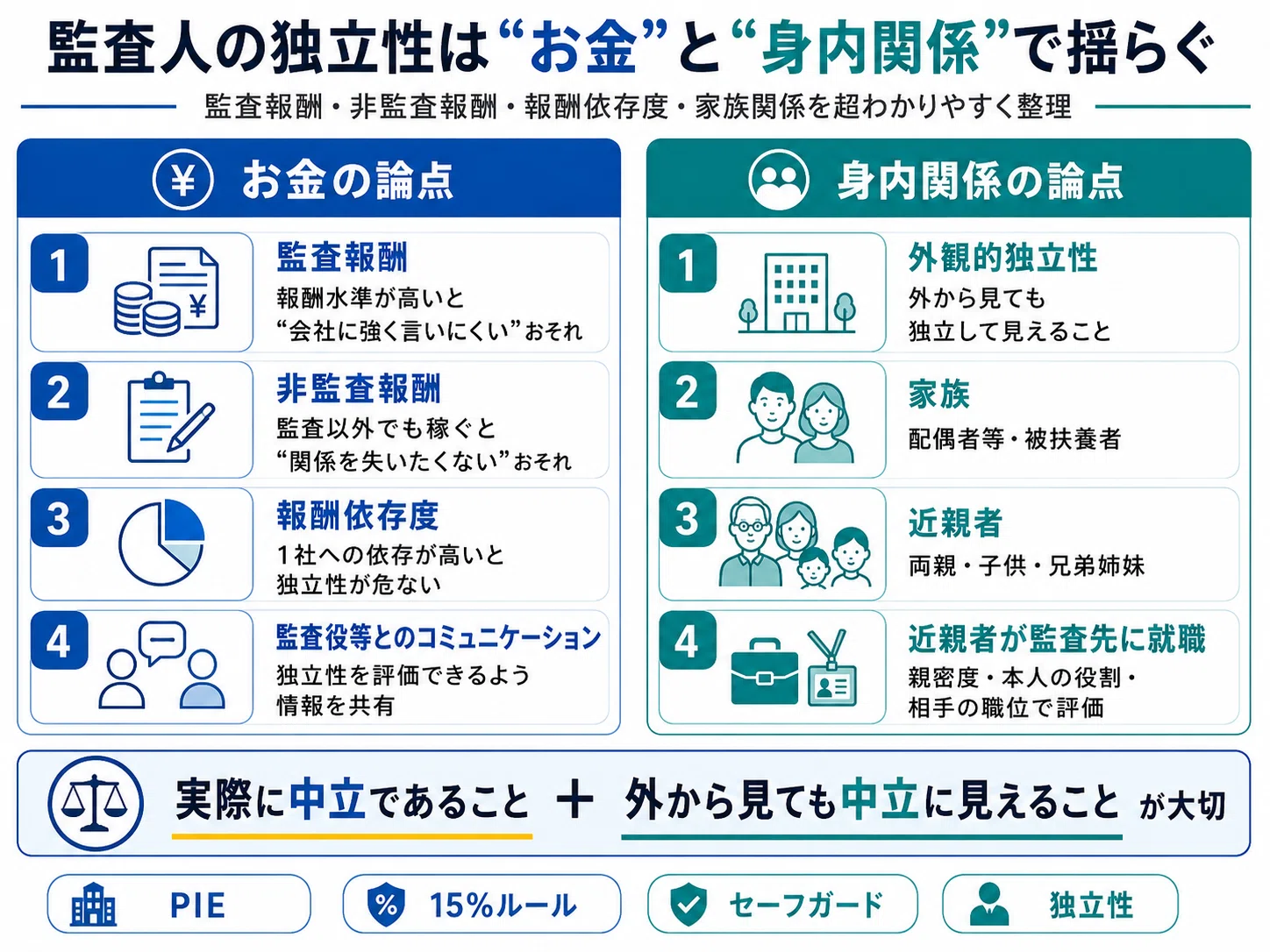 監査人の独立性は「お金」と「身内関係」で揺らぐ｜AccountantDuRoi