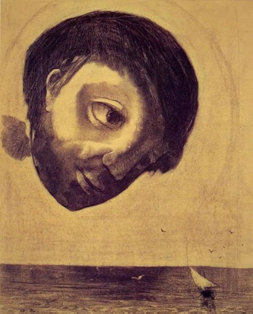 A giant eye floating in the void and the grotesque kindness