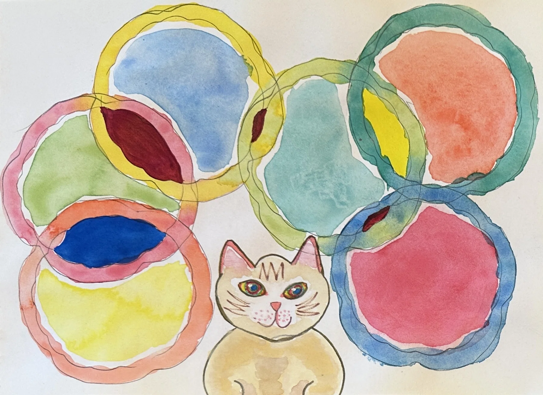 絵画 HAPPY 本日より、高槻阪急スクエアで開催されている「心が和むHappy 笑顔展