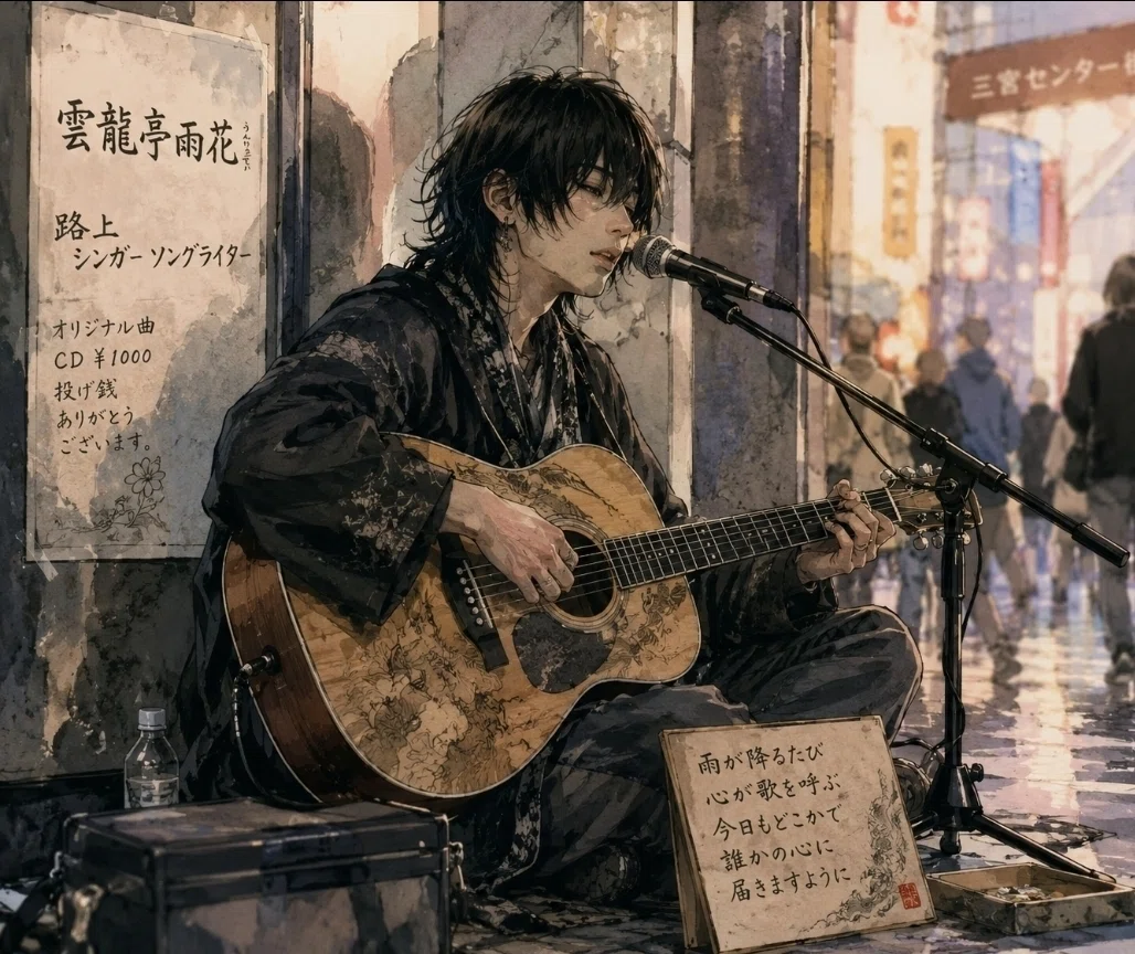 歌舞伎町で永く路上シンガーソングライターでした。プロデューサーさん