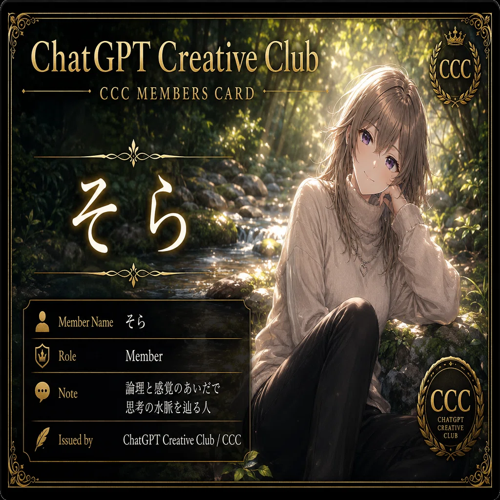 プロフィールお読みください CCC入部報告】プロフィールをChatGPTに相談したら、思ってたより深い話