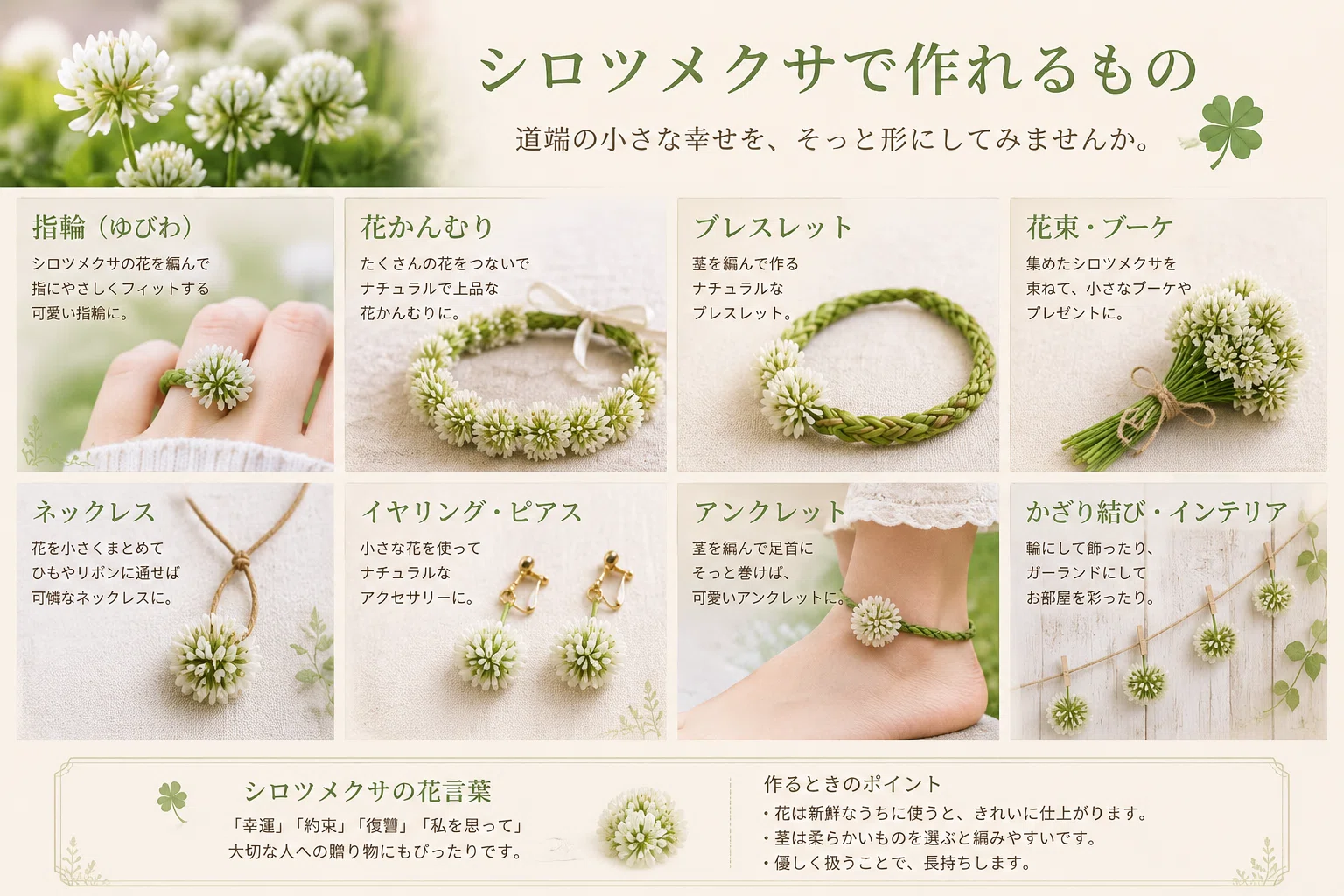 白詰草（しろつめくさ）🍀🫧｜ゆらり🌸🫧 🫶✨
