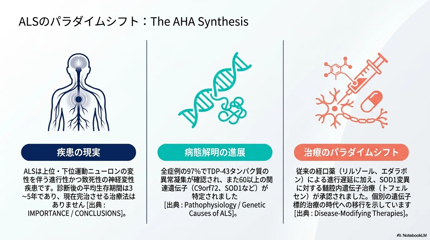 JAMA誌：筋萎縮性側索硬化症（ALS）の病理、診断、および治療に関する
