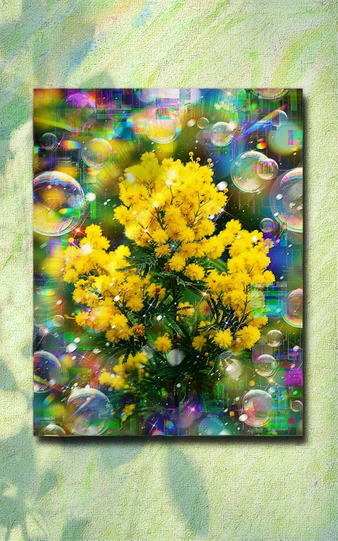 a-2401 春虹の泡影 Echoes of Grace Garden キャンバスアート - F6