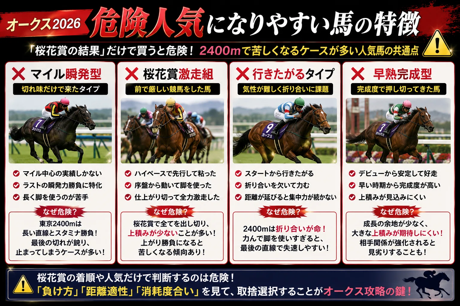 🌸オークス2026 重賞特徴“桜花賞の着順”ではなく、“2400mで何が起きる