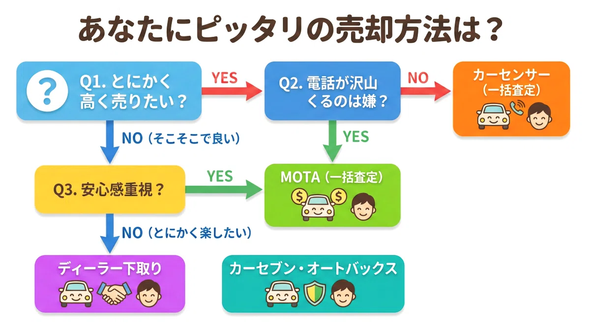 車を売るならどこがいい?知恵袋で評判の車買取業者ランキングTOP5(MOTA・ソコカラ・カーセブン他)