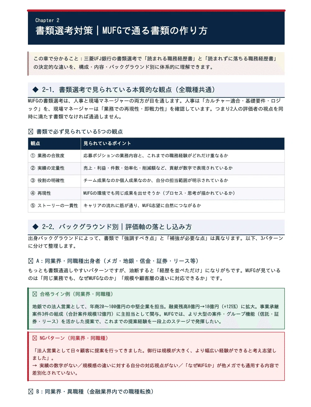 [JCB] Mid-career Interview Document Screening Total 78 Pages Corporate ...