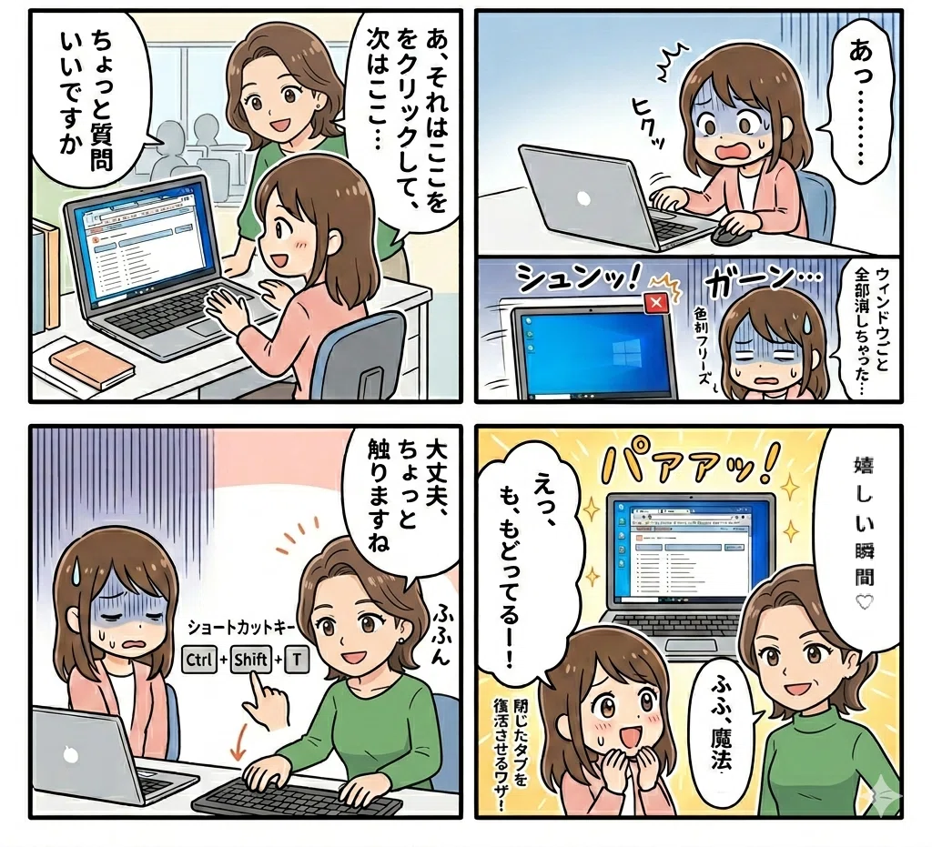 いま何やったの？」よく聞かれるPC操作④ うっかり閉じちゃったタブが