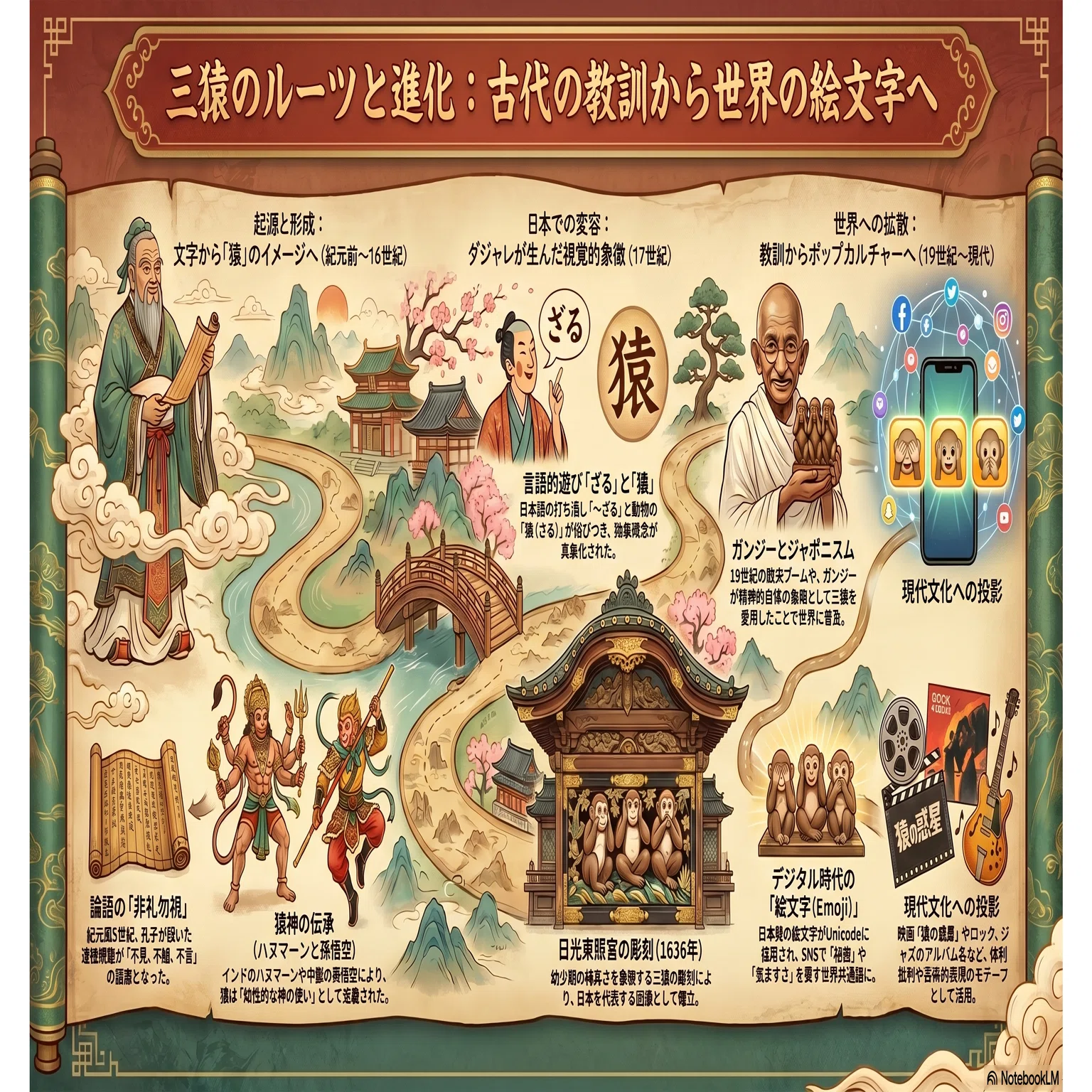 見猿、聞か猿、言わ猿：三猿の逆輸入（4.7千文字）｜杉岡廣嗣（チャカ）
