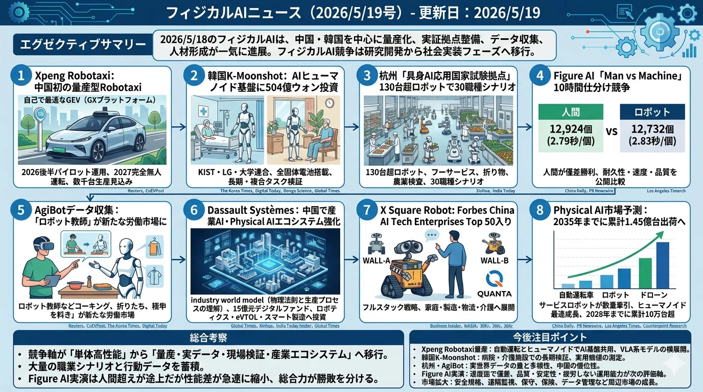 フィジカルAIニュース(2026/5/19号)｜Yasuhito Morimoto