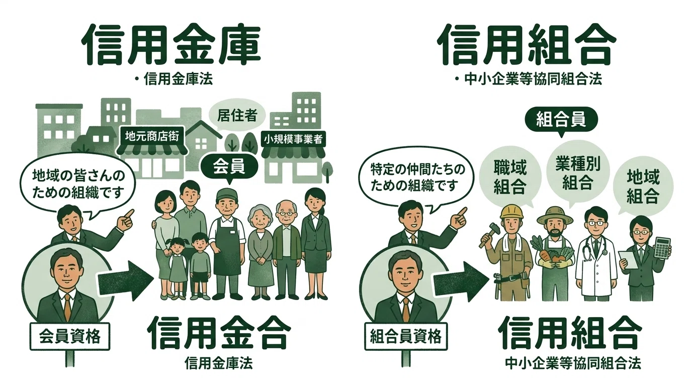 信用 金庫 銀行 違い