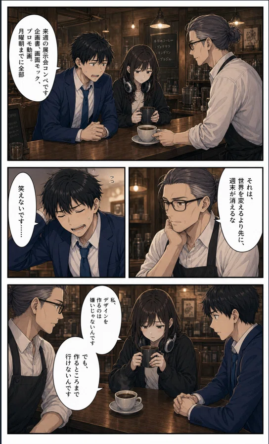 Codexで漫画の指示 朝起きたら14ページの漫画ができていた｜Lyustyleの