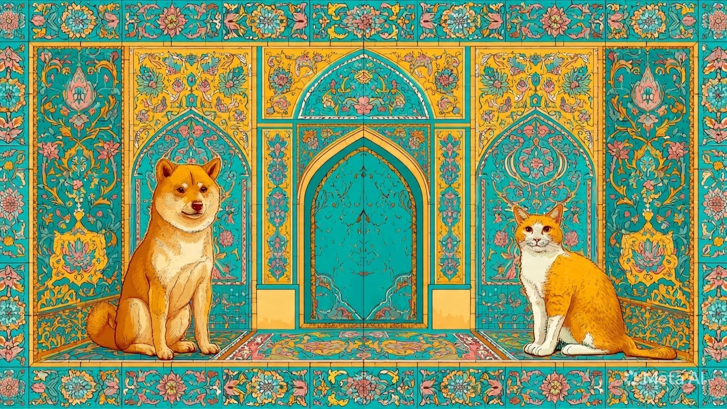 芸術のイラン。ペルシャの情熱とタイルが織りなす青の迷宮【犬猫×世界