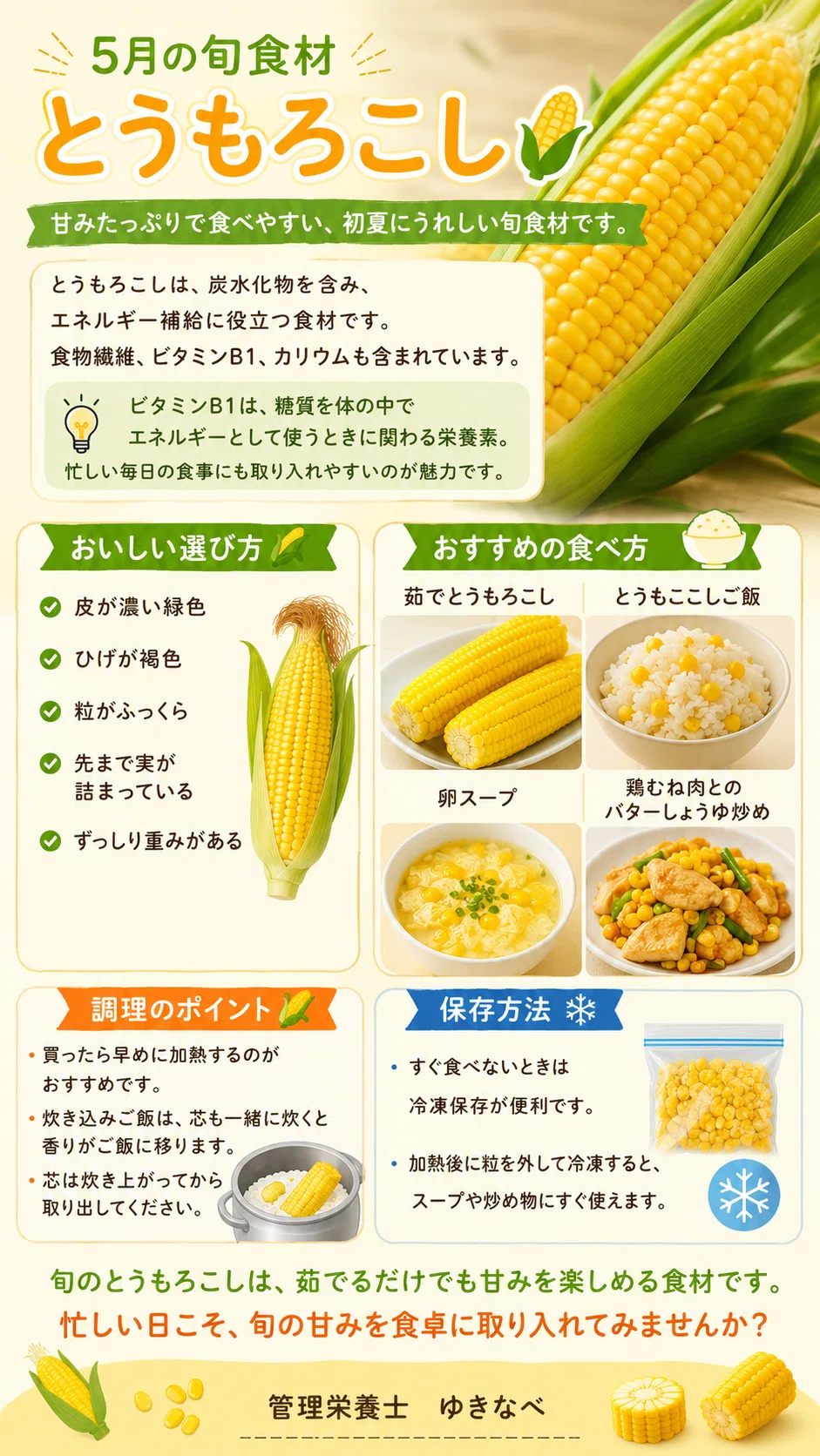 とうもろこし は 炭水化物