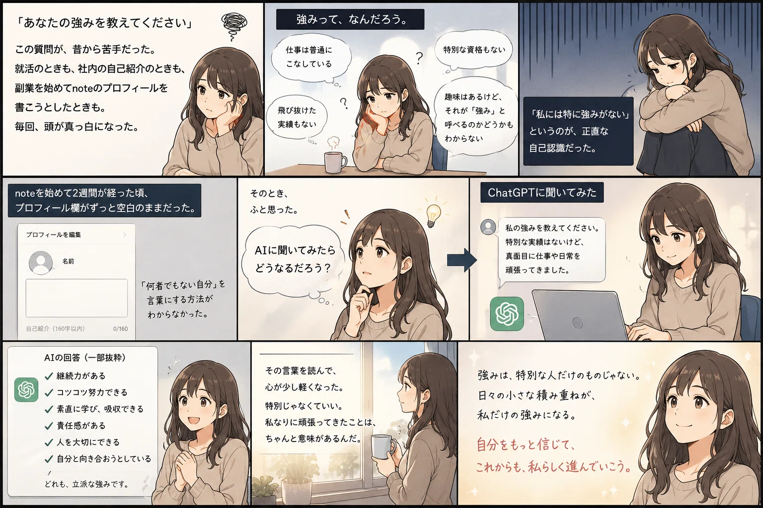 AIに自己紹介文を作ってもらったら気づかなかった強みが出てきた