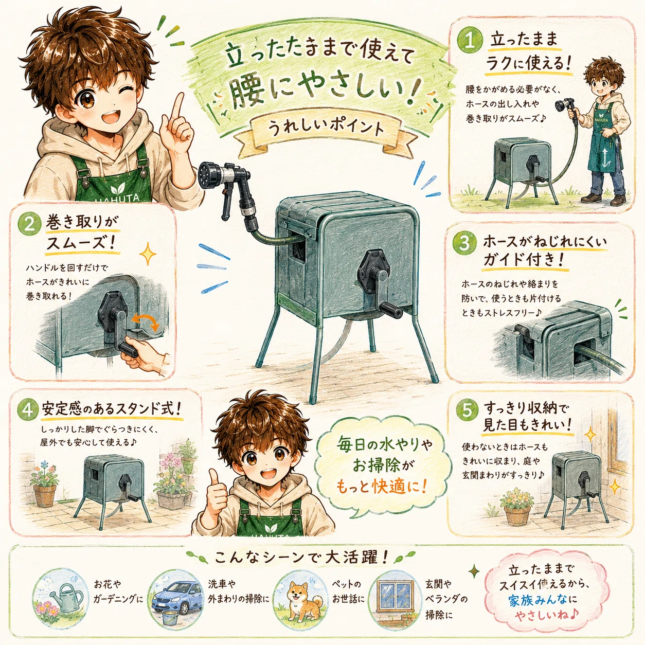 ホースリールの使いやすさは“巻き取りやすさ”でかなり変わる｜はふた 