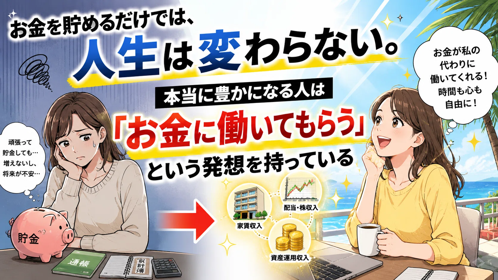 お金を貯めるだけでは、人生は変わらない｜空き家情報の窓口＠マサ